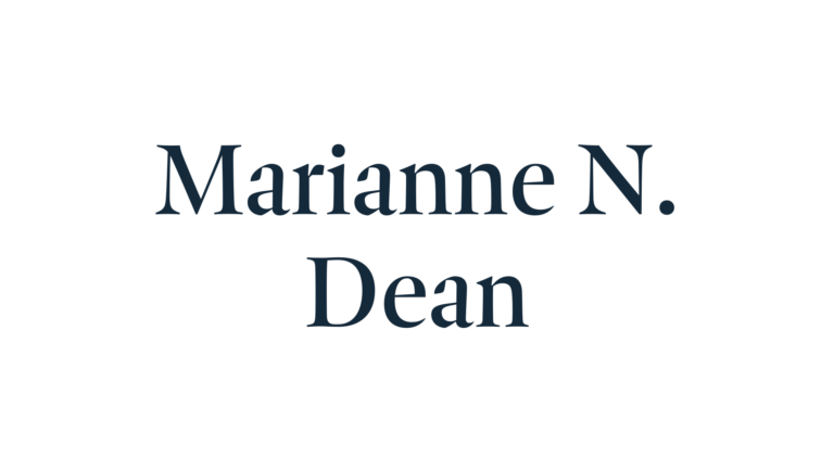 Text logo for Marianne Dean